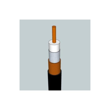 Southwire RG174/U Coaxial Cable, 26 AWG, Shielded, Black, Sold by the FT 9910690608